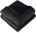 Bare Home Minky Fleece Weighted Blanket (Black, 80"x87" 25lbs)