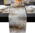 Abstract Brown Table Mats Set of 6 with Table Runner 90 Inches