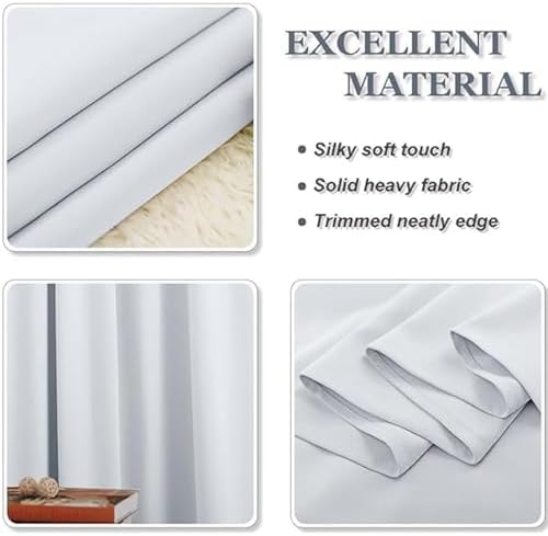 2 Panels Blackout Curtains Room Darkening Window Drapes Window