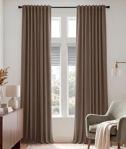 PONY DANCE Extra Long Blackout Curtains 120 inches Long for Bedroom