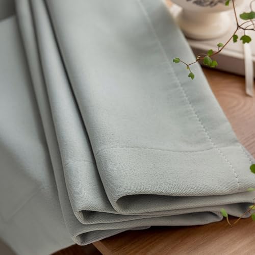 ENJOYBRIDAL Light Grey 63 Inch Curtains for Bedroom Semi Blackout