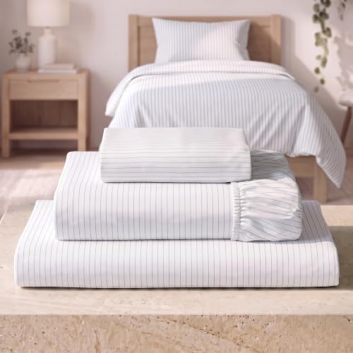 Mellanni Iconic 3-PC Bed Sheets, 16" Deep Pocket
