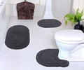 Home Weavers Double Ruffle Collection 100% Cotton Bathroom Rugs Set