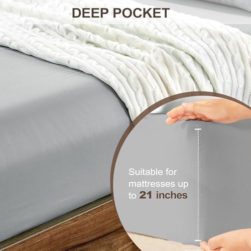 FreshCulture Queen Fitted Sheet Only - Hotel Quality Ultra Soft &