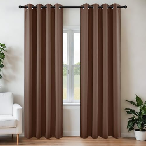 Joydeco Blackout Curtains 72 Inch Length 2 Panels Set, Thermal