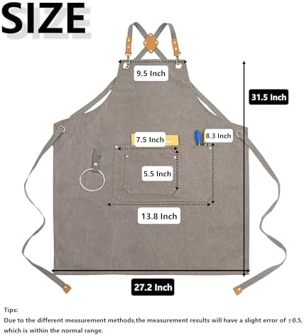 Canvas Aprons for Women Men Personalized Chef Apron Work Shop Apron