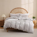 JSD Light Grey Duvet Cover Set Full Size