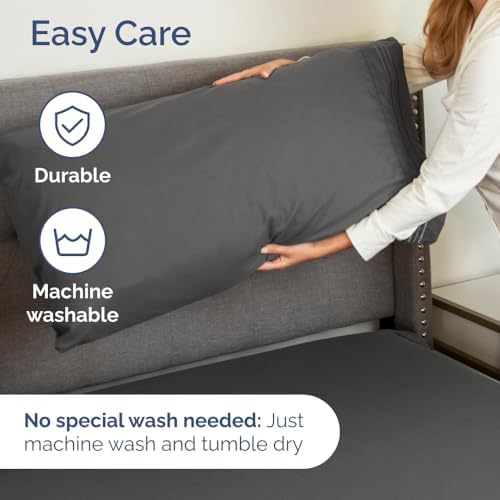 Charcoal 4-Piece Sheet Set & Pillowcase Bedding Bundle (King Size)