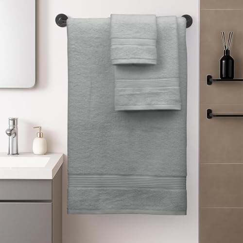 Feather & Stitch 100% Cotton 6-Piece Towel Set, Quick Dry Towels