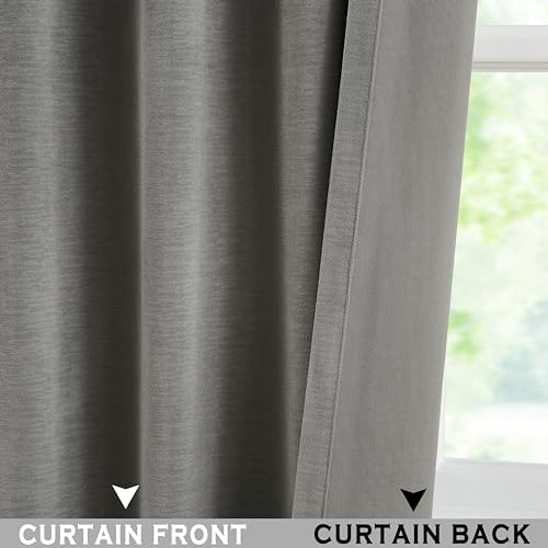 Kayne Studio Pewter Gray Velvet Pinch Pleated Back Tab Curtains 84Inch