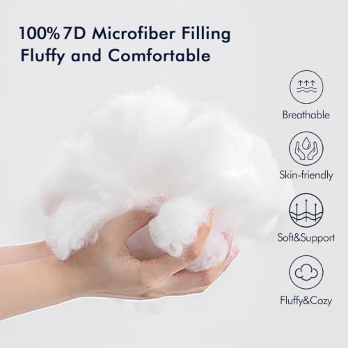MIULEE Pack of 4 18x18 Inch Outdoor Pillow Inserts