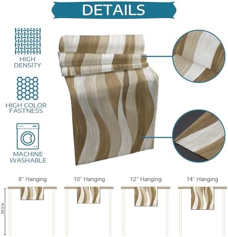 Brown Ombre Table Runner and Placemats for Dining Table, Burlap Coffee