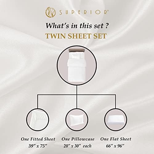 SUPERIOR Egyptian Cotton 400 Thread Count Bed Sheet Set, 1 Elastic