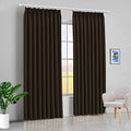 Sateen Twill Woven Blackout Pinch Pleat Curtain Panel Pair