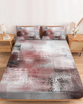 Fitted Sheets Elastic Deep Pocket Bed Sheet Twin XL Red Gray Graffiti