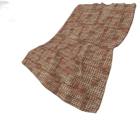 HomeRoots 50" X 70" Brown and Beige Geometric Polyester Woven Plush
