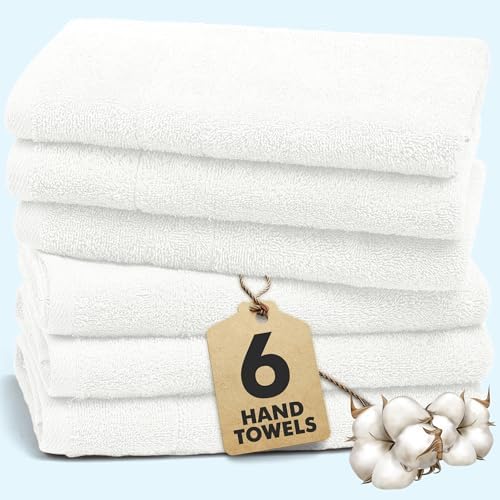 100% Ring Spun Cotton Hand Towels for Bathroom – 550 GSM Soft &