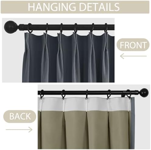 Macochico Full Blackout Velvet Curtains Full Light Blocking Drapes for