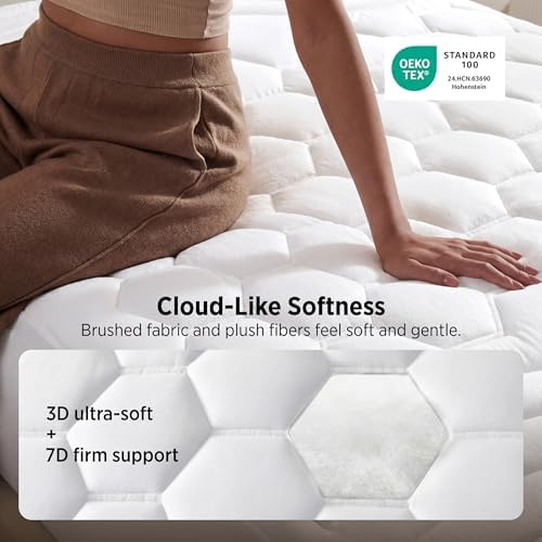 Bedsure Queen Mattress Pad, Mattress Topper with 8-21 Inches Deep