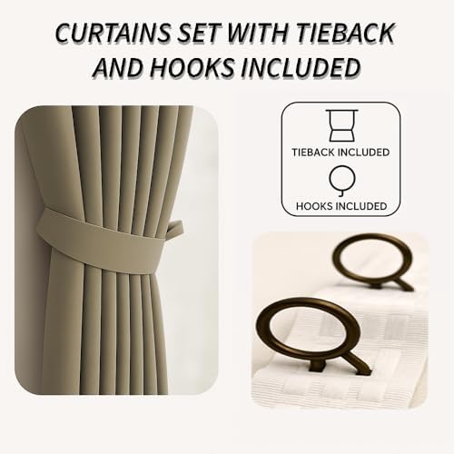Pinch Pleated Blackout Curtains 72 Inches Long, Polyester Blend, 100%