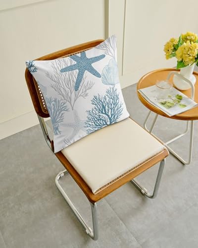 Outdoor Pillow Covers with Inserts,Starfish Coral Waterproof
