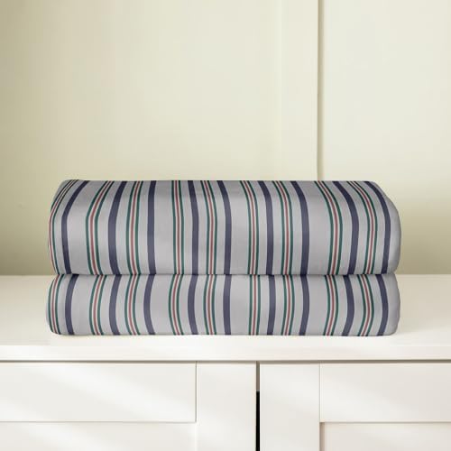 Erosebridal Gray Stripes Flannel Blanket Twin 60x80 Inch | Men Women