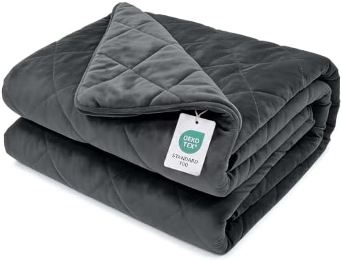 ZonLi Weighted Blanket for Adults (60"x80",20lbs, Warm Grey)