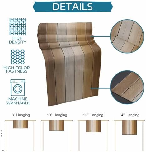 Brown Beige Table Runner and Placemats for Dining Tables,Burlap Coffee