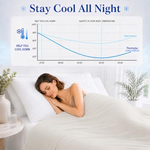 Cooling Comforter Queen Size Summer Cooling Blanket for Night Sweats