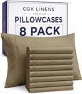 King Standard Pillow Cases Set of 8 - Ultra Soft Pillowcase Covers