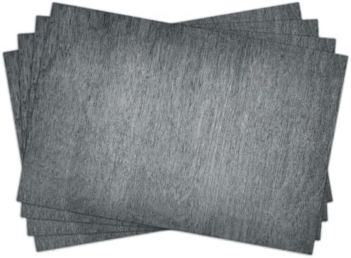 Dark Grey Placemats Set of 4, 12x18 Inch Waterproof Heat Resistant