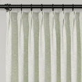 TWOPAGES Linen Textured Floral Curtain 108 Inch Length Pinch Pleat