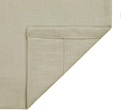 ChadMade Heavyweight Beige Linen Blend Back Tab Pinch Pleated Curtains