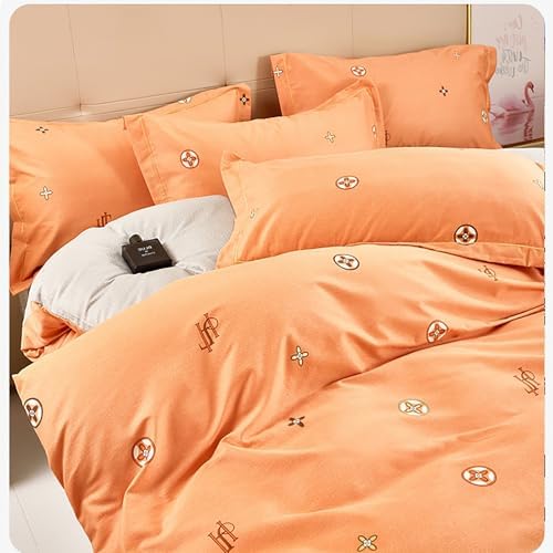 100% Cotton Floral Duvet Cover Queen, Soft Long-Staple Cotton
