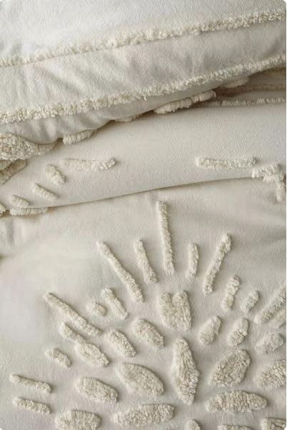 100% Cotton Hand Tufted Textured Duvet Cover Boho Bedding Comforter