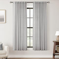 Linen Blend Grey Curtains for Living Room Back Tab Modern Farmhouse