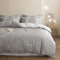 3 Pieces Duvet Cover Set, Soft Microfiber Polyester Botanical Print
