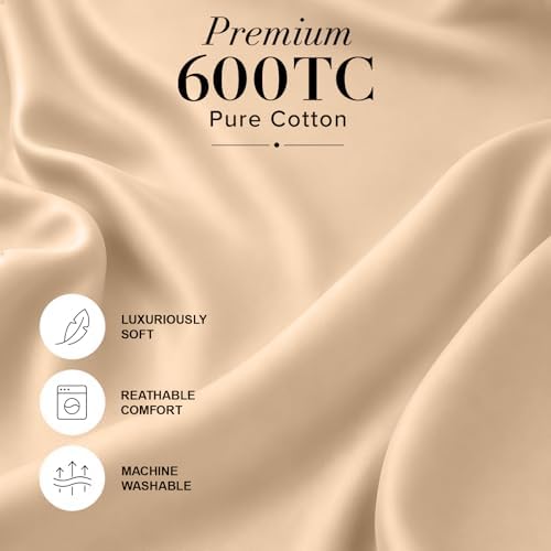 Warmstar 100% Cotton Cal King Size Fitted Sheet Only, 600 Thread Count