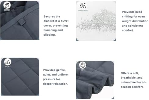 RJOP Weighted Blanket 25lbs 78"x85" King Size for Adults & Couples