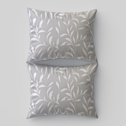 Duvet Cover King Microfiber - Reversible Minimal Leaves Vines Plants