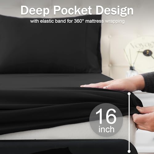 MICORAL King Bed Sheets Set, Soft Breathable Bedding Sheet Set, Sheets