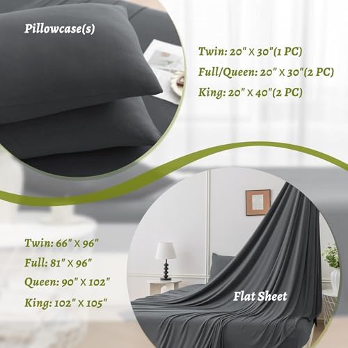 Egyptian Cotton Sheet Set 4 Piece Bed Sheet with 16'' Deep Pocket 400