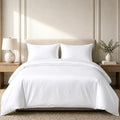 100% Egyptian Cotton Duvet Cover Queen White - Luxury Hotel Collection