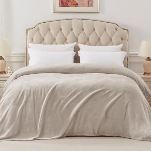Exclusivo Mezcla Soft Fleece Blanket King Size for Bed, Camel