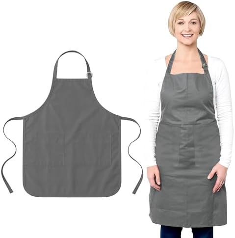 DecorRack 1 Pack Adjustable Kitchen Aprons for Men & Women, 28" x 34"