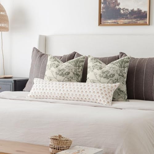 Buenohuas Farmhouse Decorative Pillow Covers 18x18 Set of 2, Vintage