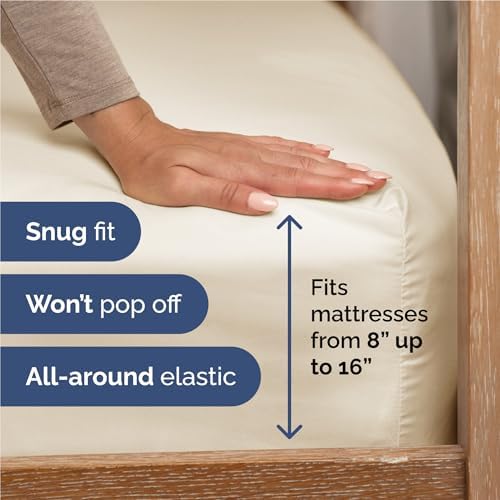 Full Size 4 Piece Sheet Set - Comfy Breathable & Cooling Sheets - Off