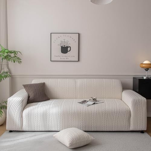 1 Piece Stretch Sofa Cover Washable Couch Cover for 3 Cushion Couch