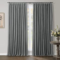 TWOPAGES 52W x 108L Inches Linen Cotton Curtain Heavyweight Breathable