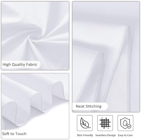 8 Pack White Tablecloth 60 x 60 Inch Square